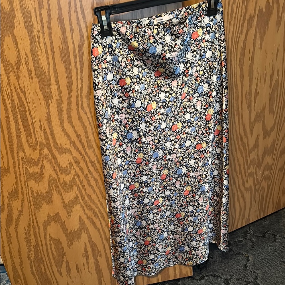 Miami Blue and Orange Midi Pencil Skirt Night Out